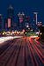 Thumbnail for downtown Atlanta, Georgia with painted light trails from cars on the interstate